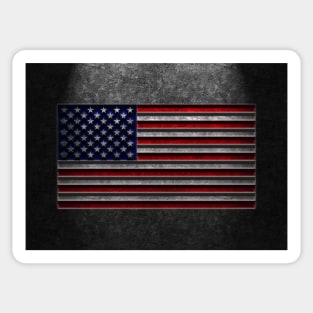 American Flag Stone Texture Repost Sticker